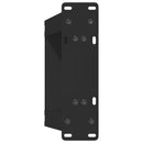 vidaXL 2 db U alakú fekete acél dohányzóasztal láb 30x(30-31) cm