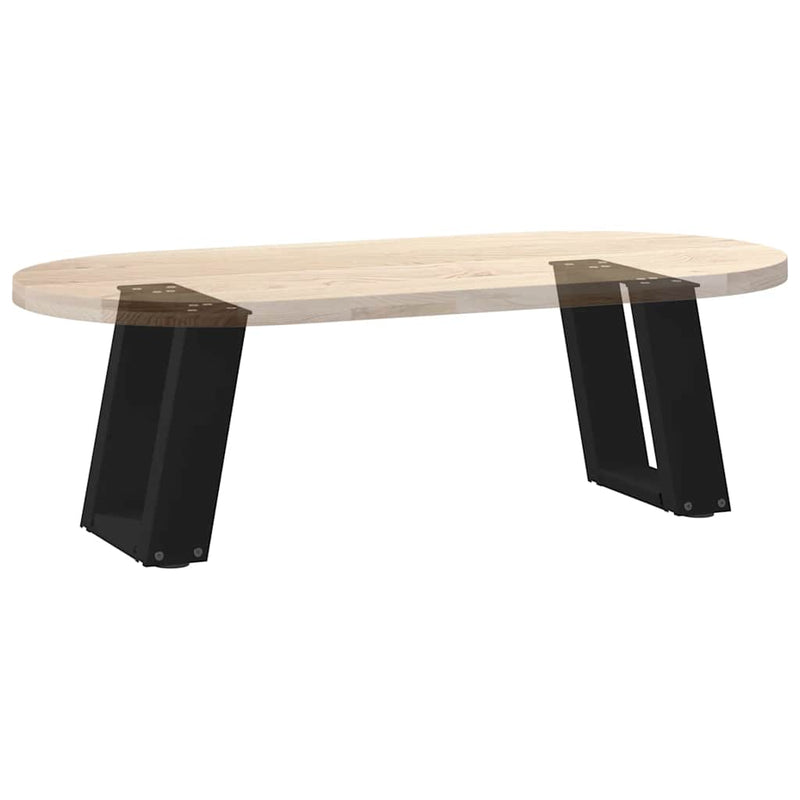 vidaXL 2 db U alakú fekete acél dohányzóasztal láb 30x(30-31) cm