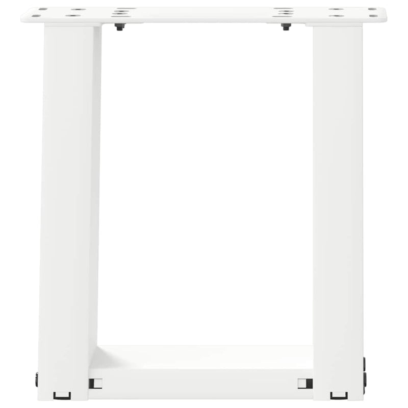 vidaXL 2 db U alakú fehér dohányzóasztal láb 30x(30-31) cm acél