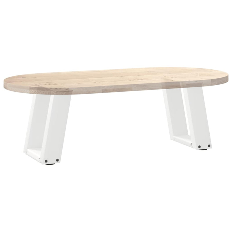 vidaXL 2 db U alakú fehér dohányzóasztal láb 30x(30-31) cm acél