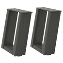 vidaXL 2 db antracitszürke, U alakú acél dohányzóasztal láb 30x(30-31) cm