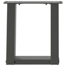 vidaXL 2 db antracitszürke, U alakú acél dohányzóasztal láb 30x(30-31) cm