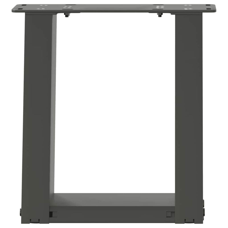 vidaXL 2 db antracitszürke, U alakú acél dohányzóasztal láb 30x(30-31) cm