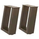 vidaXL 2 db U alakú natúr acél dohányzóasztal láb 30x(30-31) cm