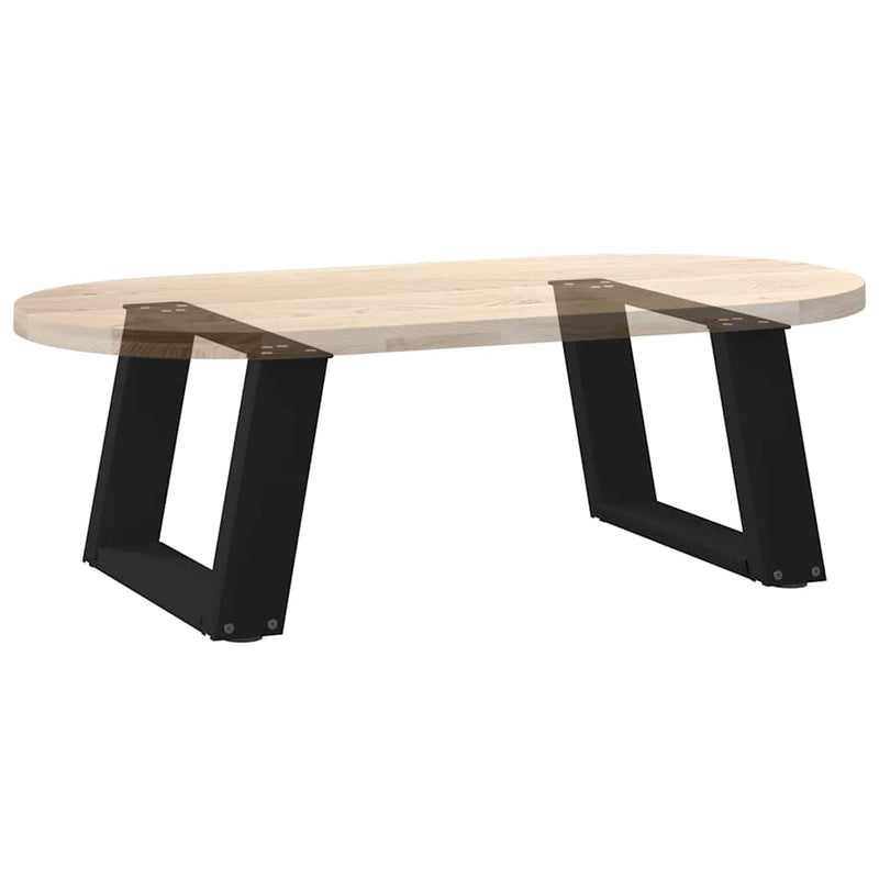 vidaXL 2 db U alakú dohányzóasztal láb fekete 40 x (30-31) cm acél dohányzóasztal láb