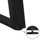 vidaXL 2 db U alakú dohányzóasztal láb fekete 40 x (30-31) cm acél dohányzóasztal láb