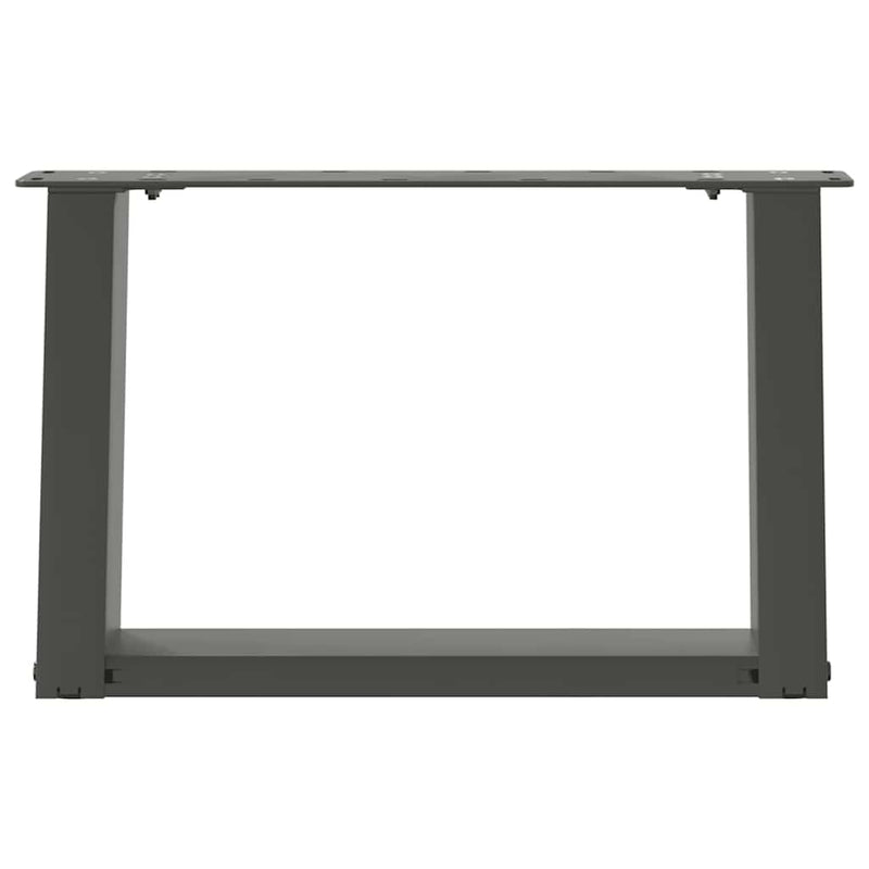 vidaXL 2 db antracitszürke U-alakú acél dohányzóasztal láb 40x(30-31) cm