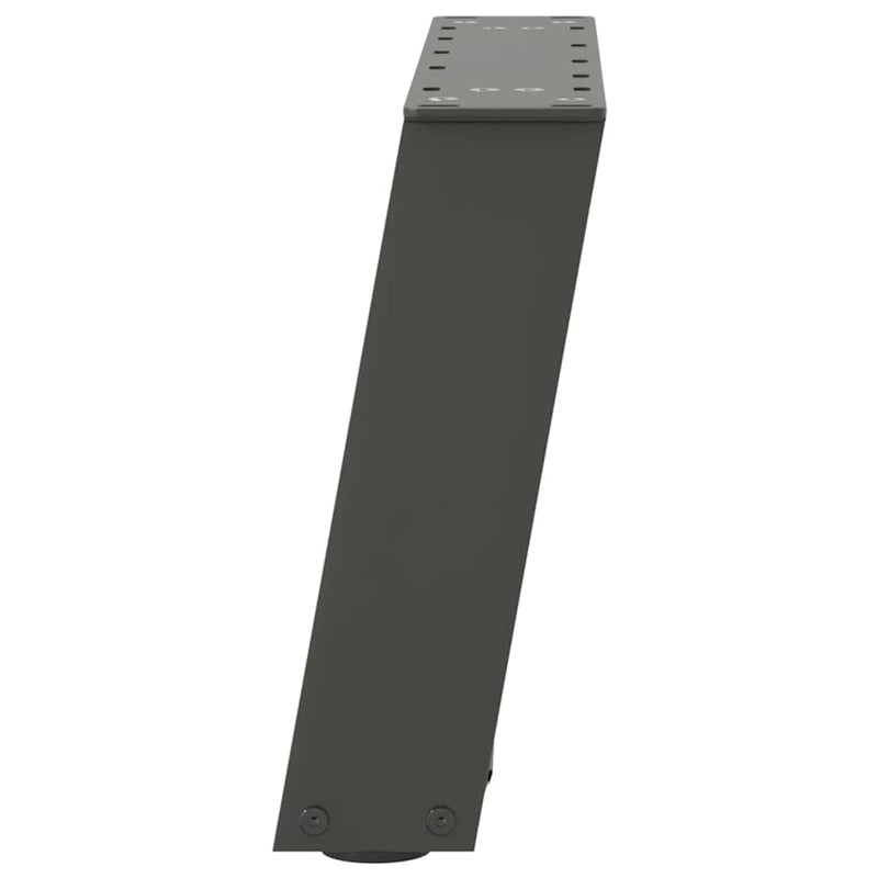vidaXL 2 db antracitszürke U-alakú acél dohányzóasztal láb 40x(30-31) cm