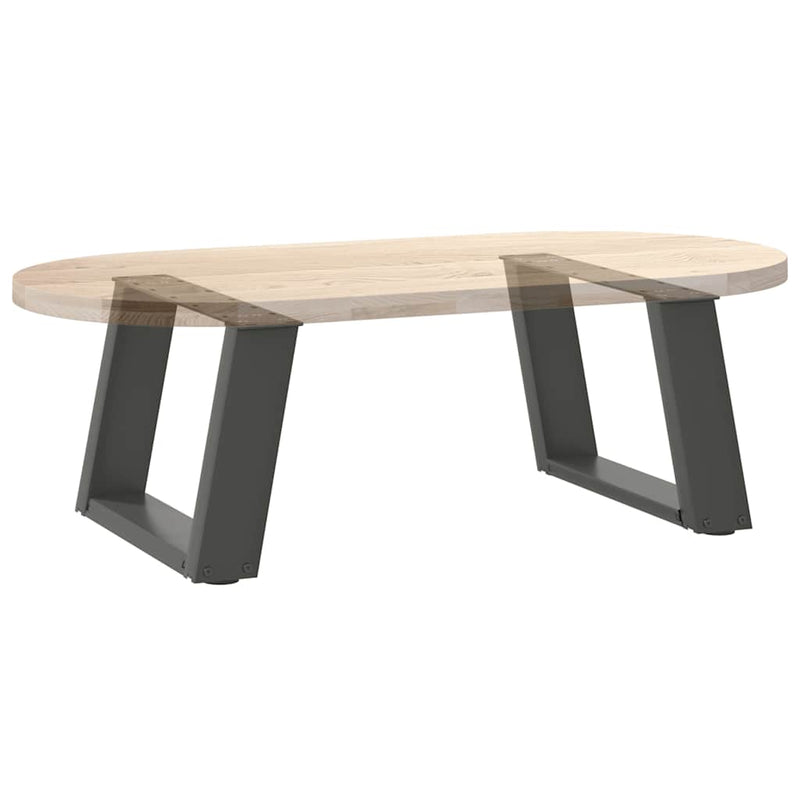 vidaXL 2 db antracitszürke U-alakú acél dohányzóasztal láb 40x(30-31) cm