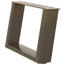 vidaXL 2 db U alakú natúr acél dohányzóasztal láb 40x(30-31) cm