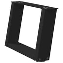 vidaXL 2 db fekete, U alakú acél dohányzóasztal láb 50 x (30-31) cm