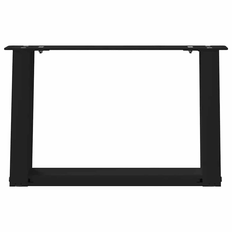 vidaXL 2 db fekete, U alakú acél dohányzóasztal láb 50 x (30-31) cm