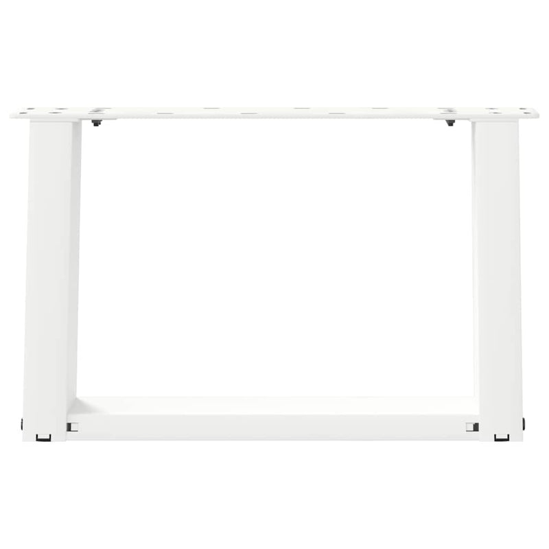 vidaXL 2 db U alakú fehér dohányzóasztal láb 50 x (30-31) cm acél