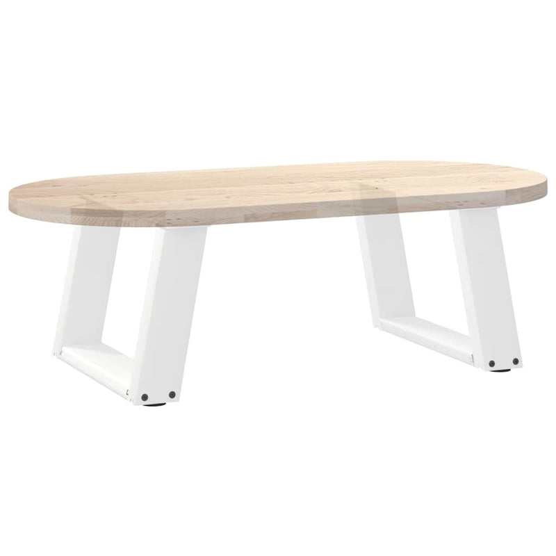 vidaXL 2 db U alakú fehér dohányzóasztal láb 50 x (30-31) cm acél