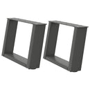 vidaXL 2 db antracitszürke U-alakú acél dohányzóasztal láb 50x(30-31) cm