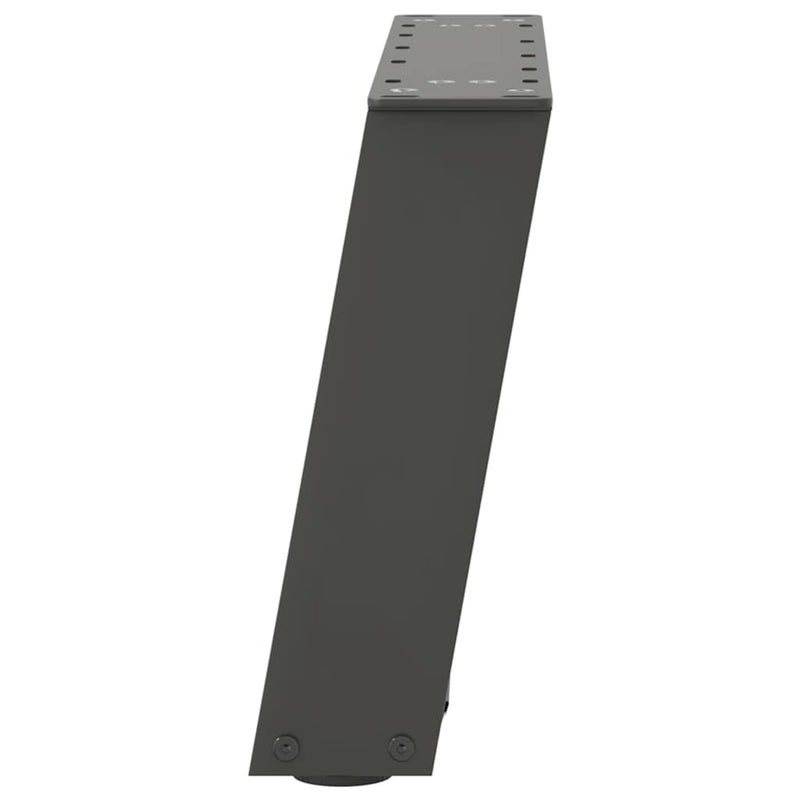 vidaXL 2 db antracitszürke U-alakú acél dohányzóasztal láb 50x(30-31) cm