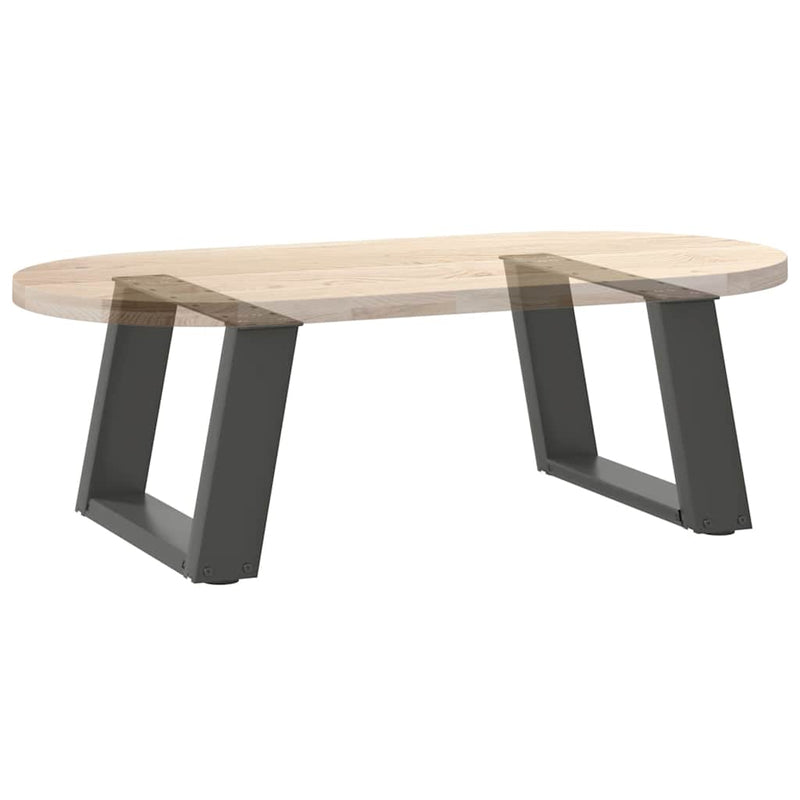 vidaXL 2 db antracitszürke U-alakú acél dohányzóasztal láb 50x(30-31) cm