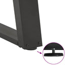 vidaXL 2 db antracitszürke U-alakú acél dohányzóasztal láb 50x(30-31) cm