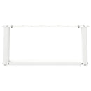 vidaXL 2 db U alakú dohányzóasztal láb fehér 60 x (30-31) cm acél