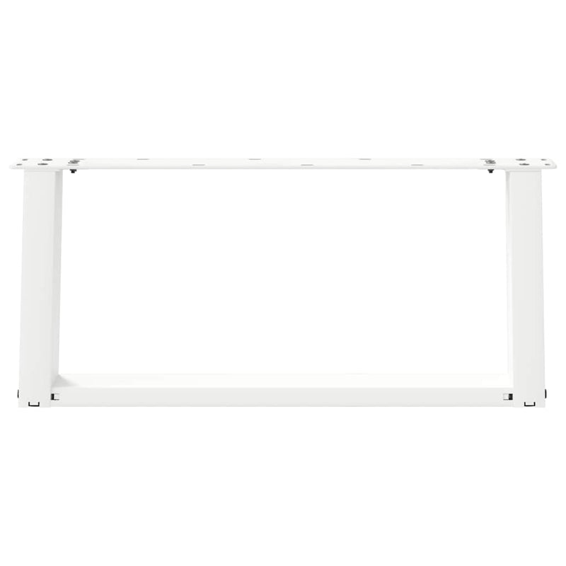 vidaXL 2 db U alakú dohányzóasztal láb fehér 60 x (30-31) cm acél