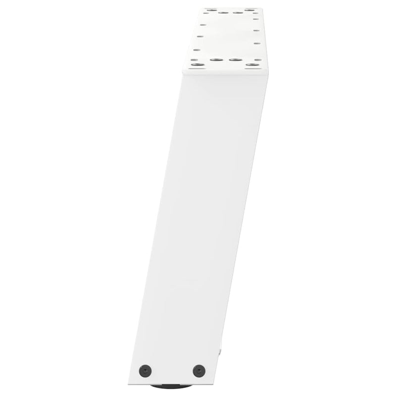 vidaXL 2 db U alakú dohányzóasztal láb fehér 60 x (30-31) cm acél