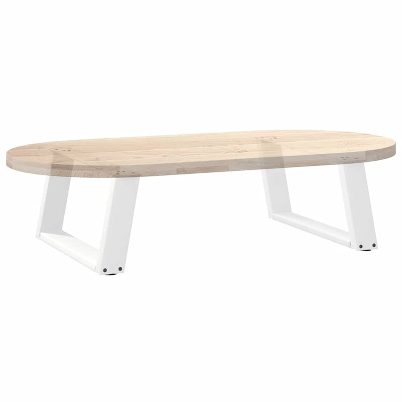 vidaXL 2 db U alakú dohányzóasztal láb fehér 60 x (30-31) cm acél