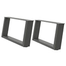 vidaXL 2 db antracitszürke, U alakú acél dohányzóasztal láb 60 x (30-31) cm