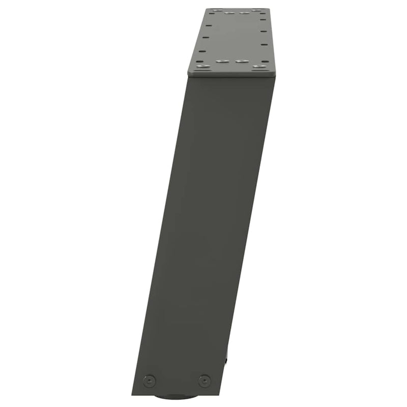 vidaXL 2 db antracitszürke, U alakú acél dohányzóasztal láb 60 x (30-31) cm