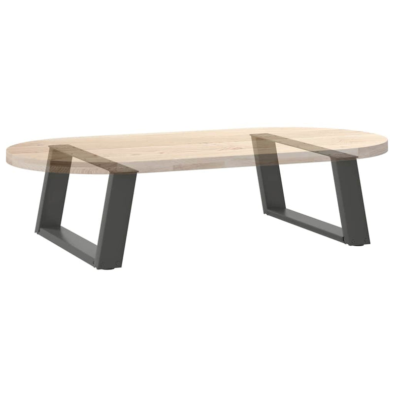 vidaXL 2 db antracitszürke, U alakú acél dohányzóasztal láb 60 x (30-31) cm