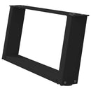 vidaXL 2 db U alakú dohányzóasztal láb fekete 70 x (30-31) cm acél dohányzóasztal láb