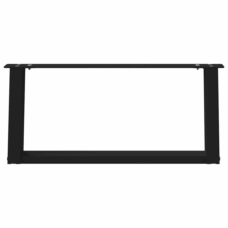vidaXL 2 db U alakú dohányzóasztal láb fekete 70 x (30-31) cm acél dohányzóasztal láb