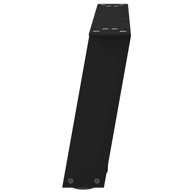 vidaXL 2 db U alakú dohányzóasztal láb fekete 70 x (30-31) cm acél dohányzóasztal láb