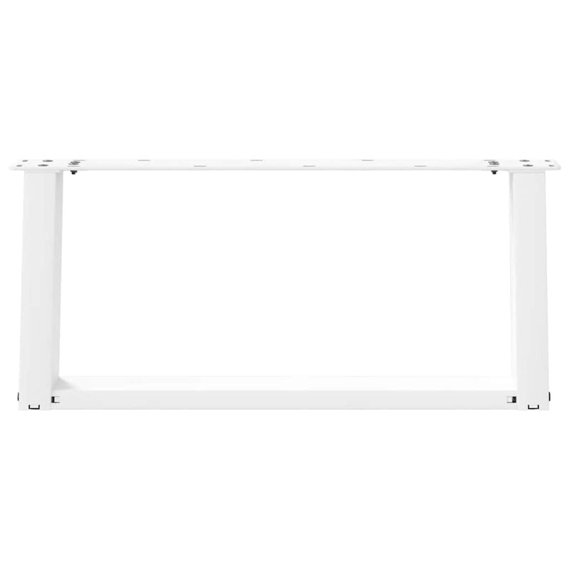vidaXL 2 db U alakú fehér dohányzóasztal láb 70 x (30-31) cm acél