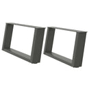 vidaXL 2 db antracitszürke, U alakú acél dohányzóasztal láb 70 x (30-31) cm