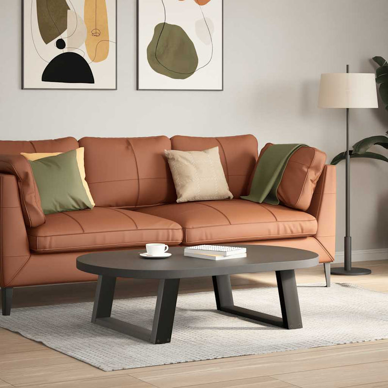 vidaXL 2 db antracitszürke, U alakú acél dohányzóasztal láb 70 x (30-31) cm