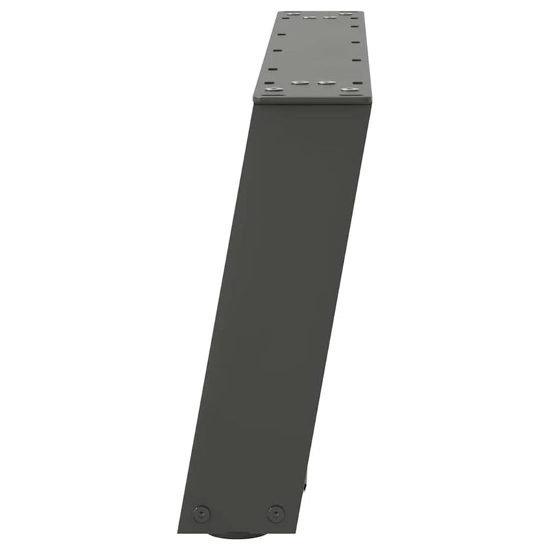 vidaXL 2 db antracitszürke, U alakú acél dohányzóasztal láb 70 x (30-31) cm