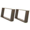 vidaXL 2 db U alakú natúr acél dohányzóasztal láb 70x(30-31) cm