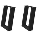 vidaXL 2 db U alakú dohányzóasztal láb fekete 28 x (42-43) cm acél dohányzóasztal láb