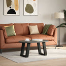 vidaXL 2 db U alakú dohányzóasztal láb fekete 28 x (42-43) cm acél dohányzóasztal láb