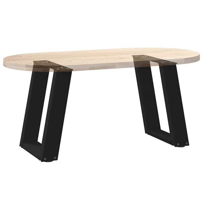 vidaXL 2 db U alakú dohányzóasztal láb fekete 28 x (42-43) cm acél dohányzóasztal láb