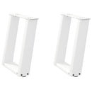 vidaXL 2 db U alakú dohányzóasztal láb fehér 28 x (42-43) cm acél dohányzóasztal láb