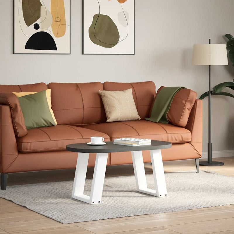 vidaXL 2 db U alakú dohányzóasztal láb fehér 28 x (42-43) cm acél dohányzóasztal láb