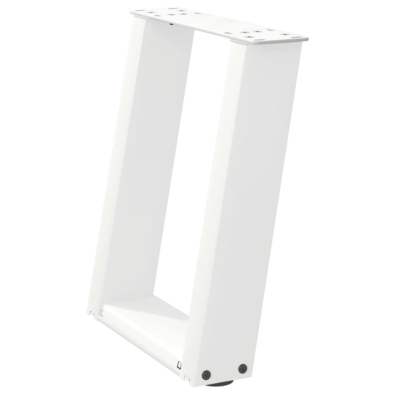 vidaXL 2 db U alakú dohányzóasztal láb fehér 28 x (42-43) cm acél dohányzóasztal láb
