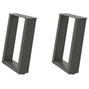 vidaXL 2 db antracitszürke U-alakú dohányzóasztal láb 28x(42-43) cm acél