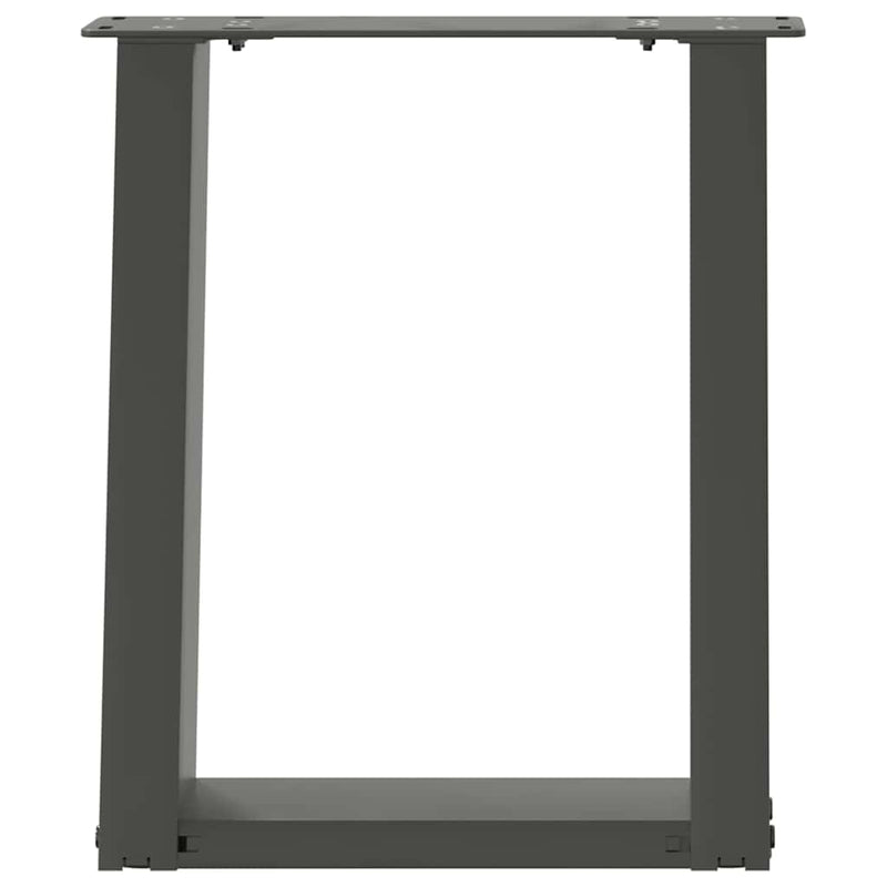 vidaXL 2 db antracitszürke U-alakú dohányzóasztal láb 28x(42-43) cm acél