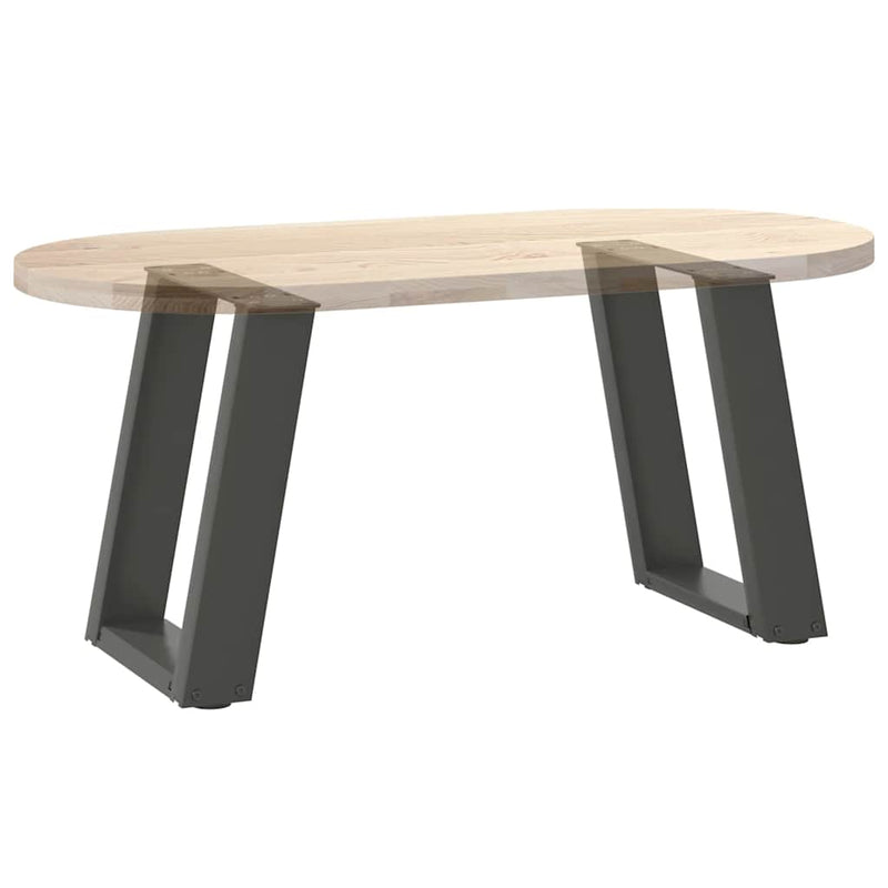 vidaXL 2 db antracitszürke U-alakú dohányzóasztal láb 28x(42-43) cm acél
