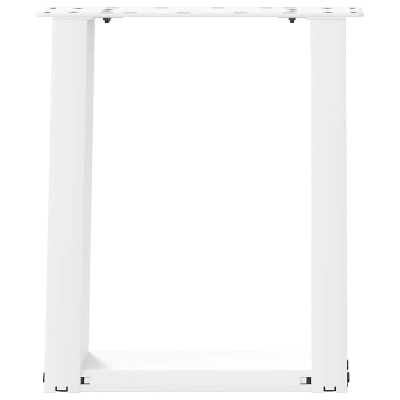 vidaXL 2 db U alakú fehér dohányzóasztal láb 38x(42-43) cm acél
