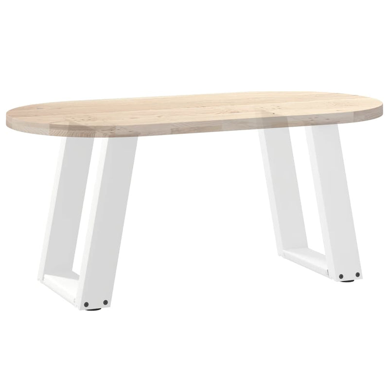 vidaXL 2 db U alakú fehér dohányzóasztal láb 38x(42-43) cm acél