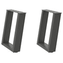 vidaXL 2 db antracitszürke U-alakú acél dohányzóasztal láb 38x(42-43) cm