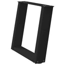 vidaXL 2 db U alakú dohányzóasztal láb fekete 50 x (42-43) cm acél dohányzóasztal láb